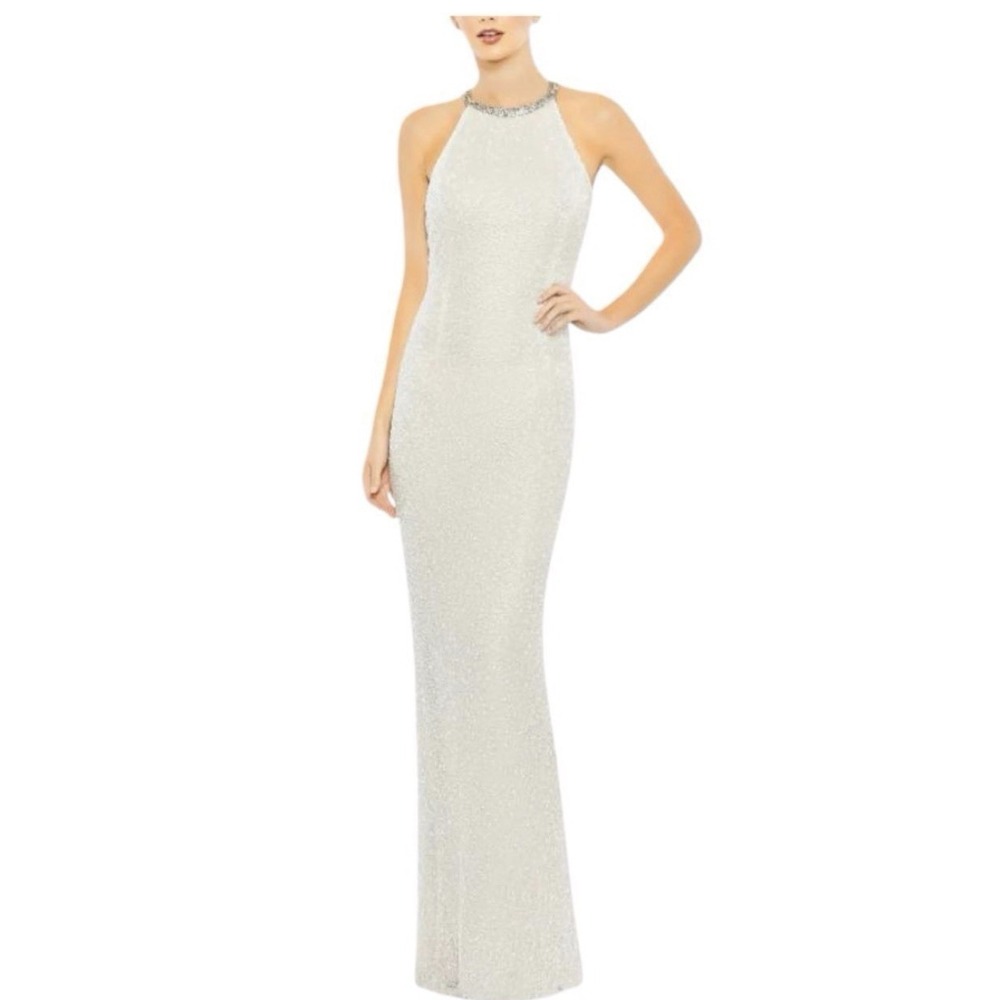 Mac Dugall Size 16 Beaded Full Length Dress See Pics And Describe New 970